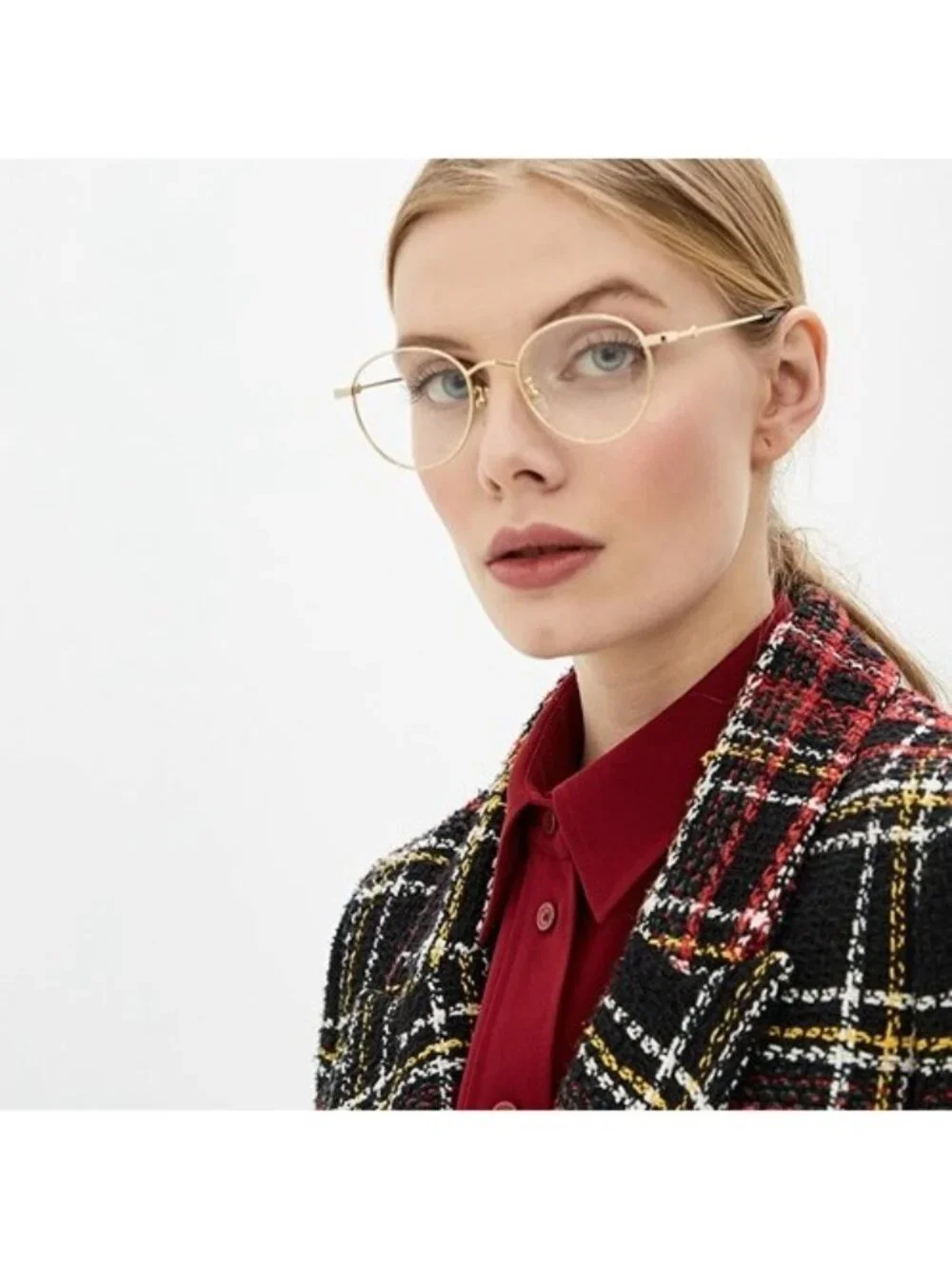 Gucci GG0607OK 003 Eyeglasses Black/Gold 50mm Round Frame